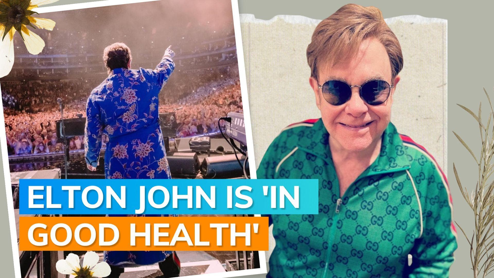 Elton John returns home after being hospitalised following fall at his French villa