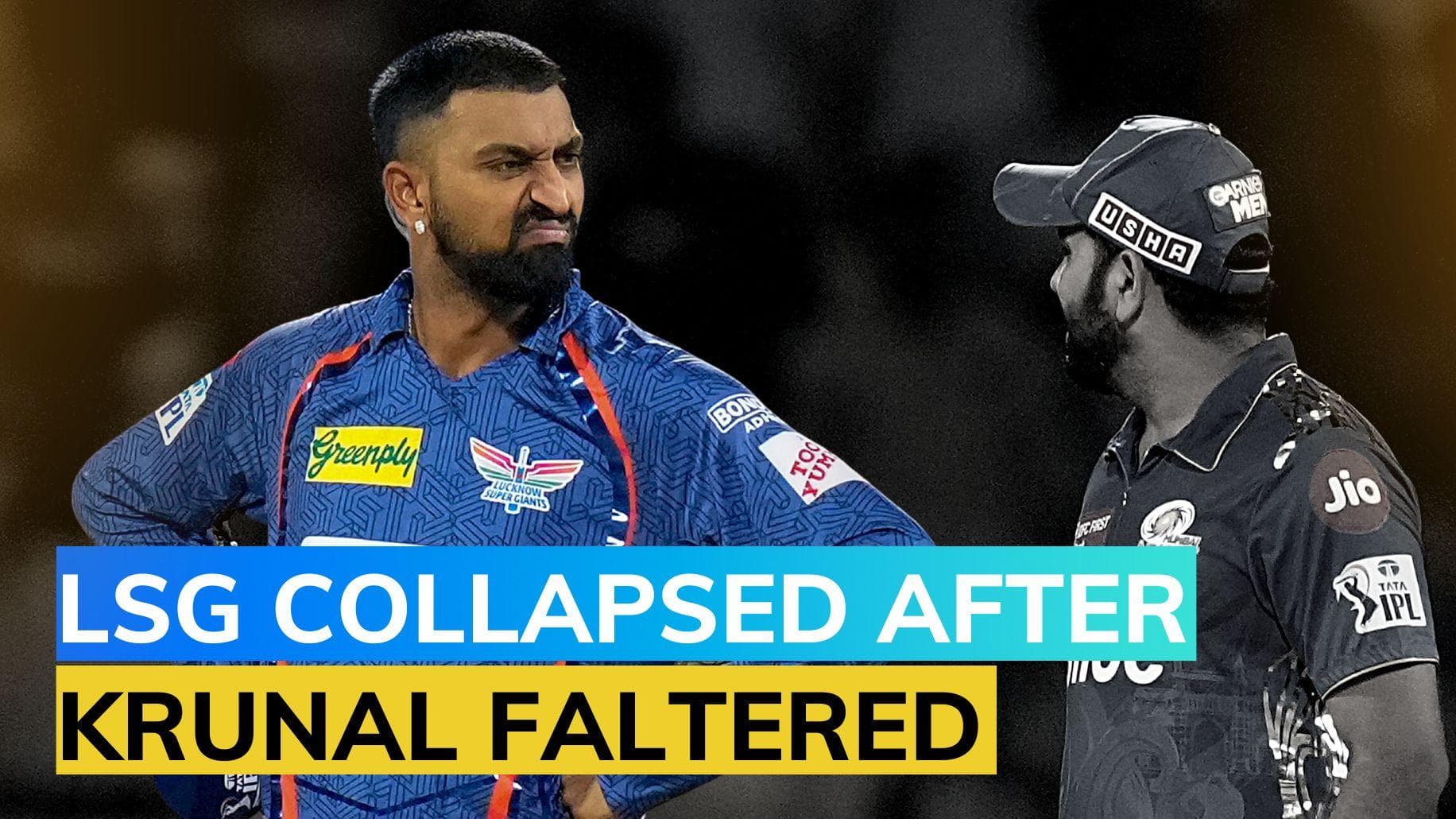 IPL 2023 Eliminator- I take the blame for the batting collapse: Krunal Pandya