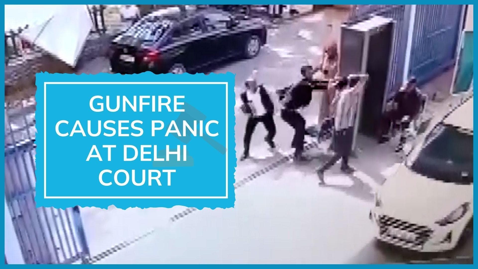 Fight, firing at Delhi court caught on camera