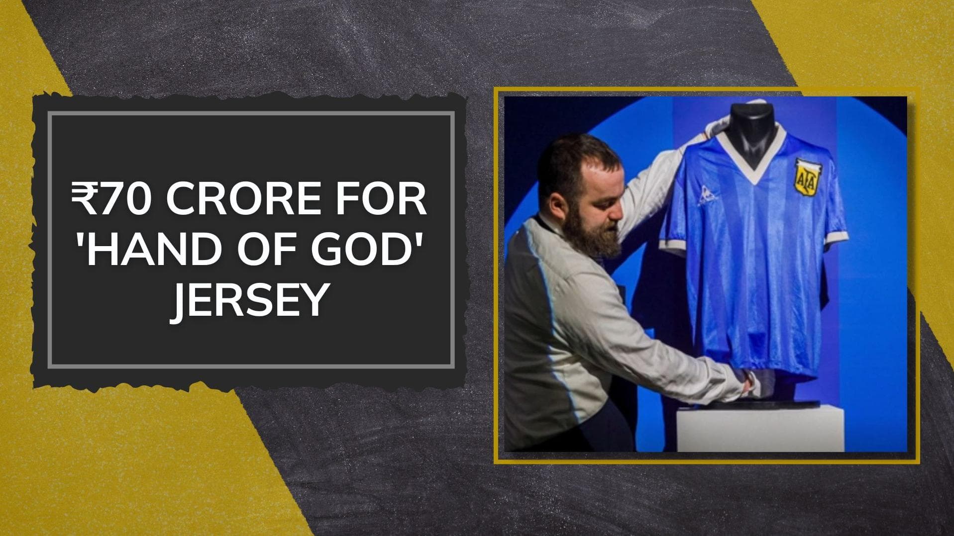 Maradona's 'Hand of God' jersey sells for a world-record ₹70 crore price at auction