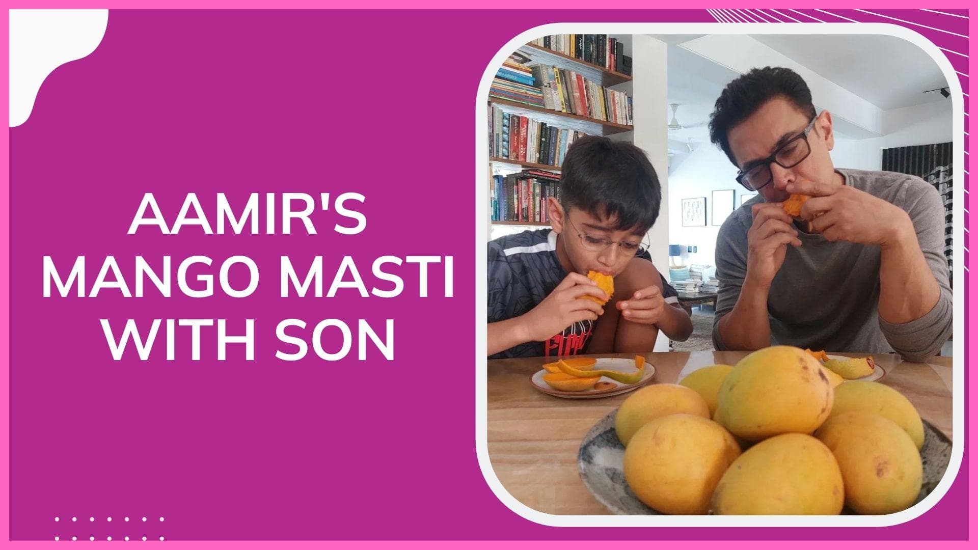 Aamir Khan enjoys eating mangoes with son Azad 