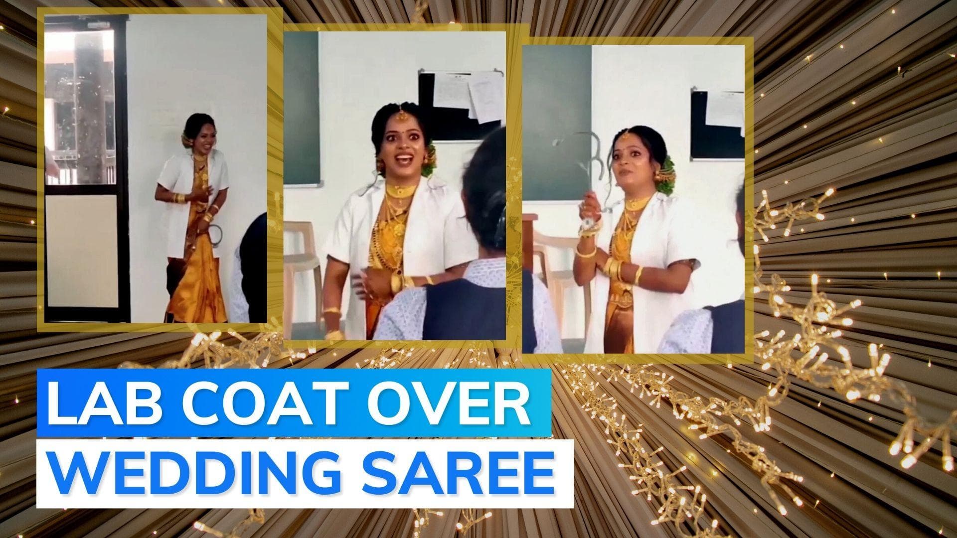 Video of Kerala woman appearing for exam in bridal attire amazes netizens