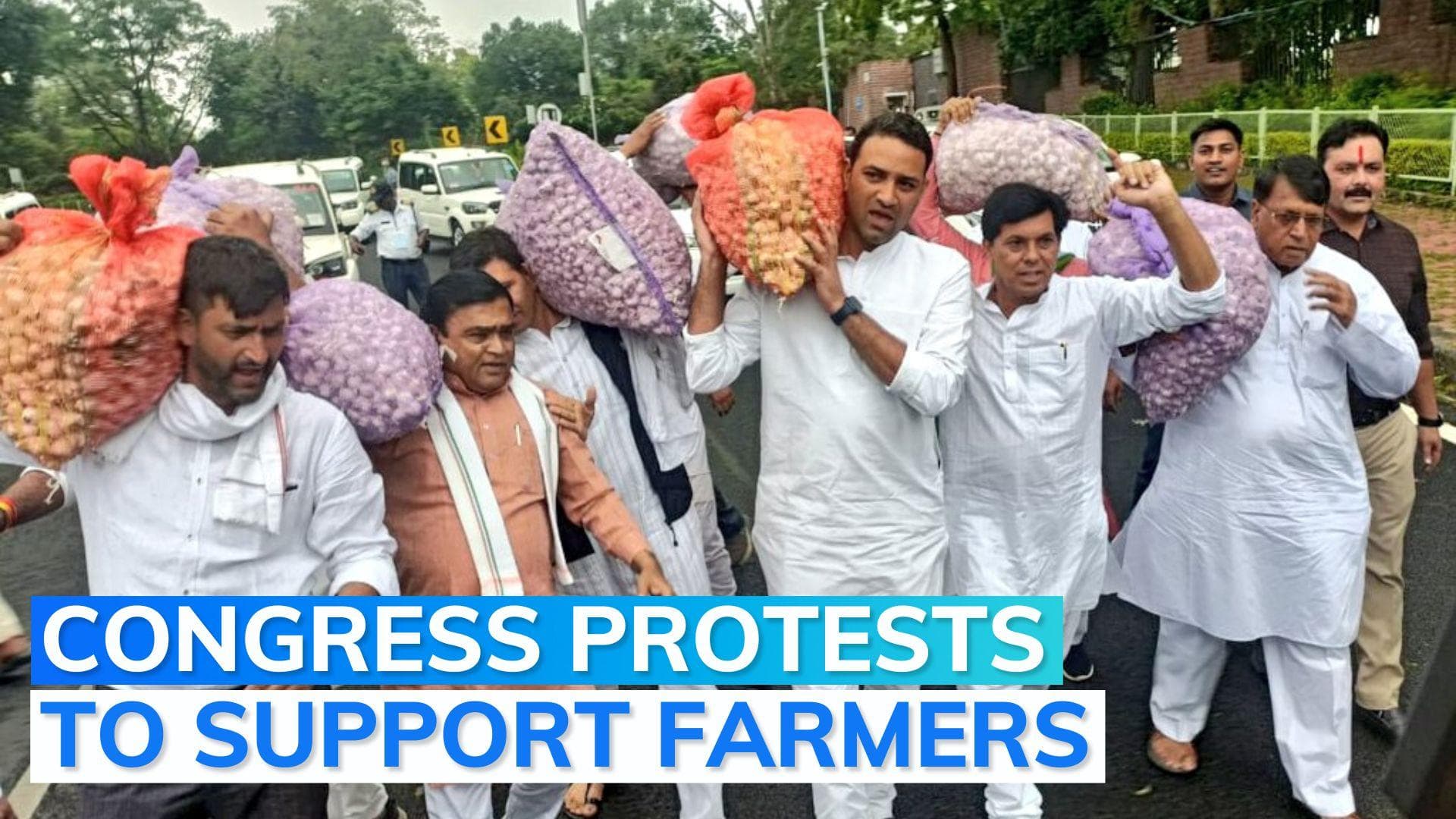 Congress MLAs dump garlic at gates of Madhya Pradesh assembly: here's why