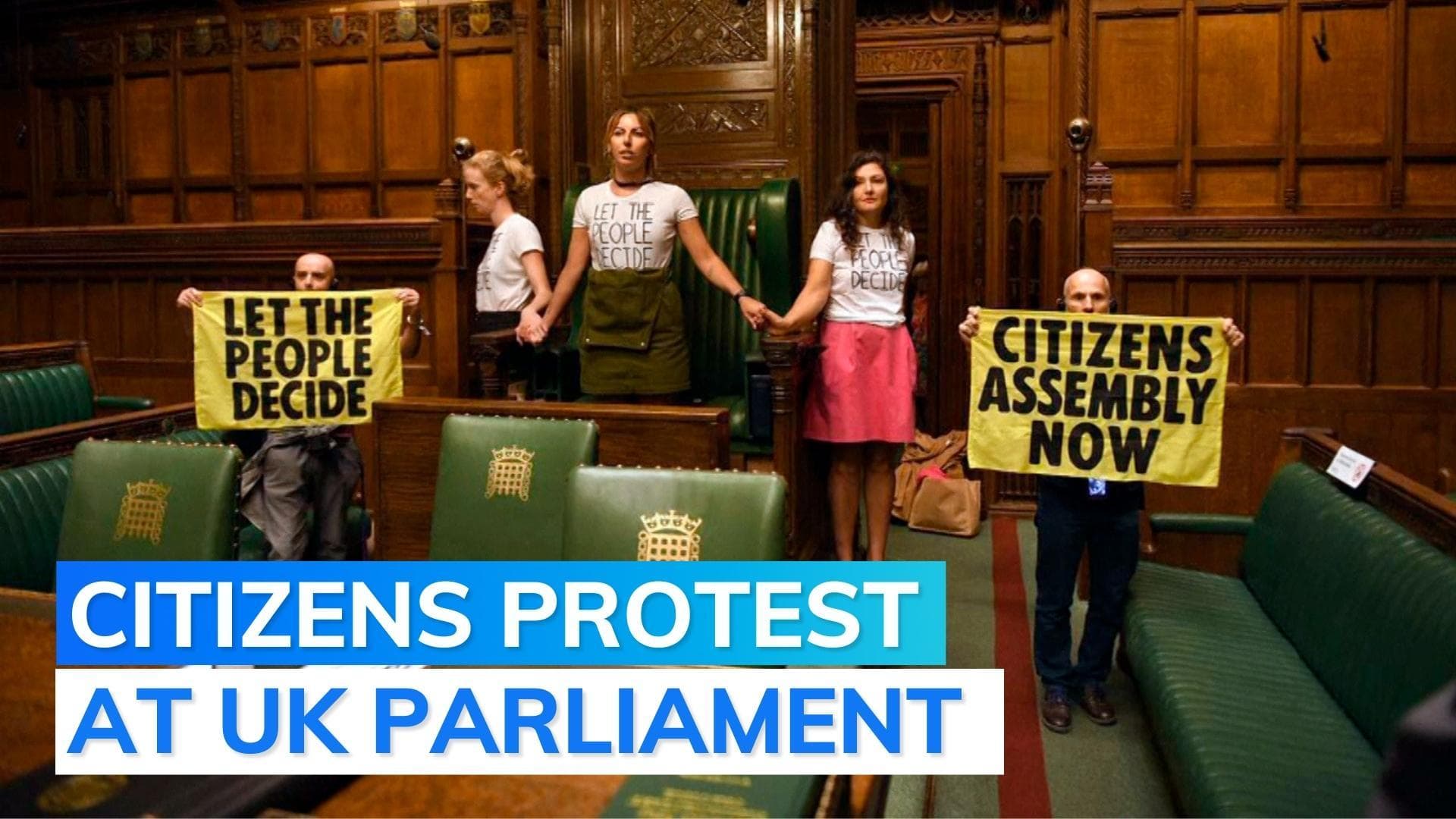UK climate activists stick themselves to Speaker's chair