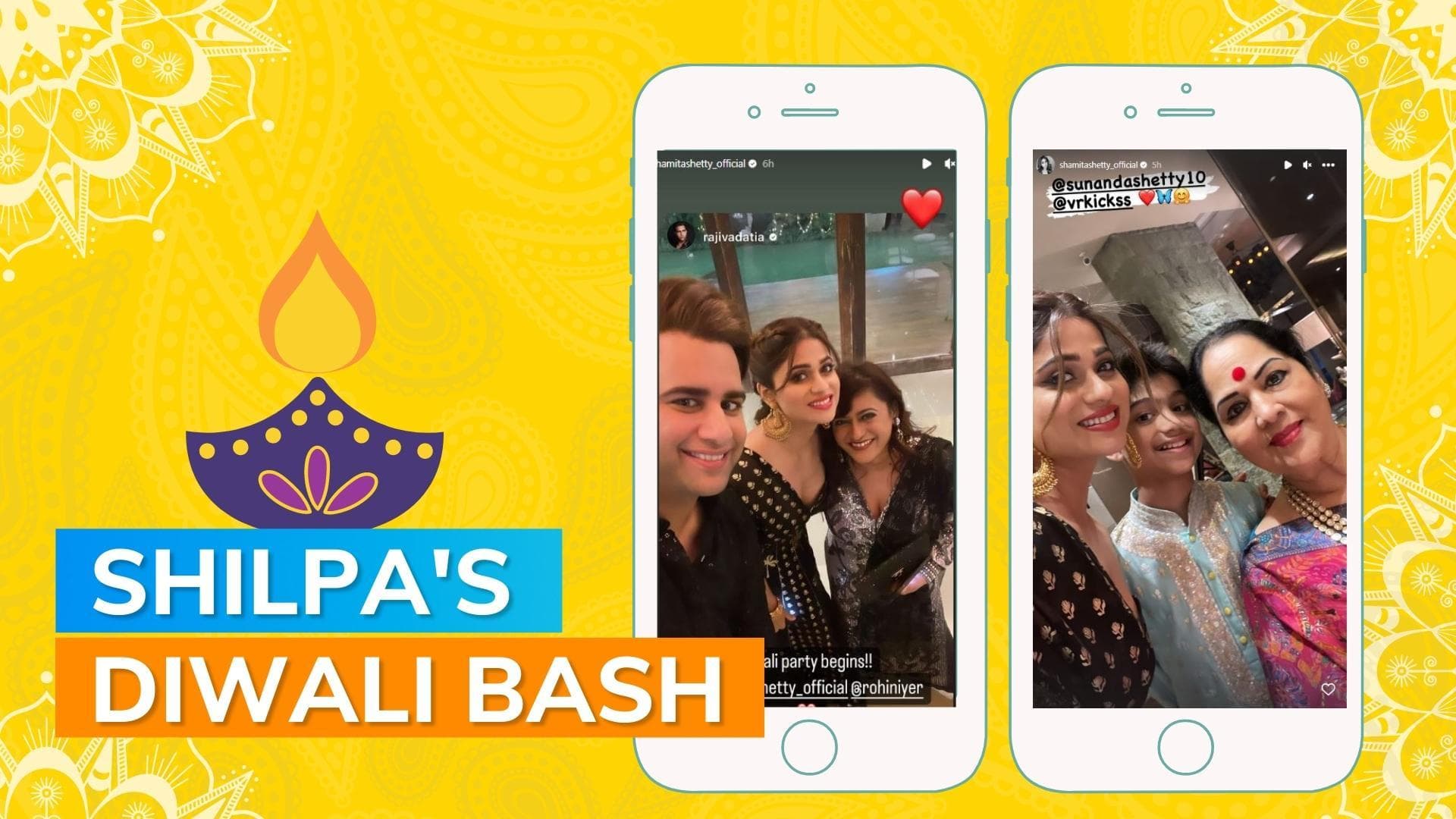 Diwali 2022: Shilpa Shetty hosts party at home, Anil Kapoor and Shamita Shetty attend