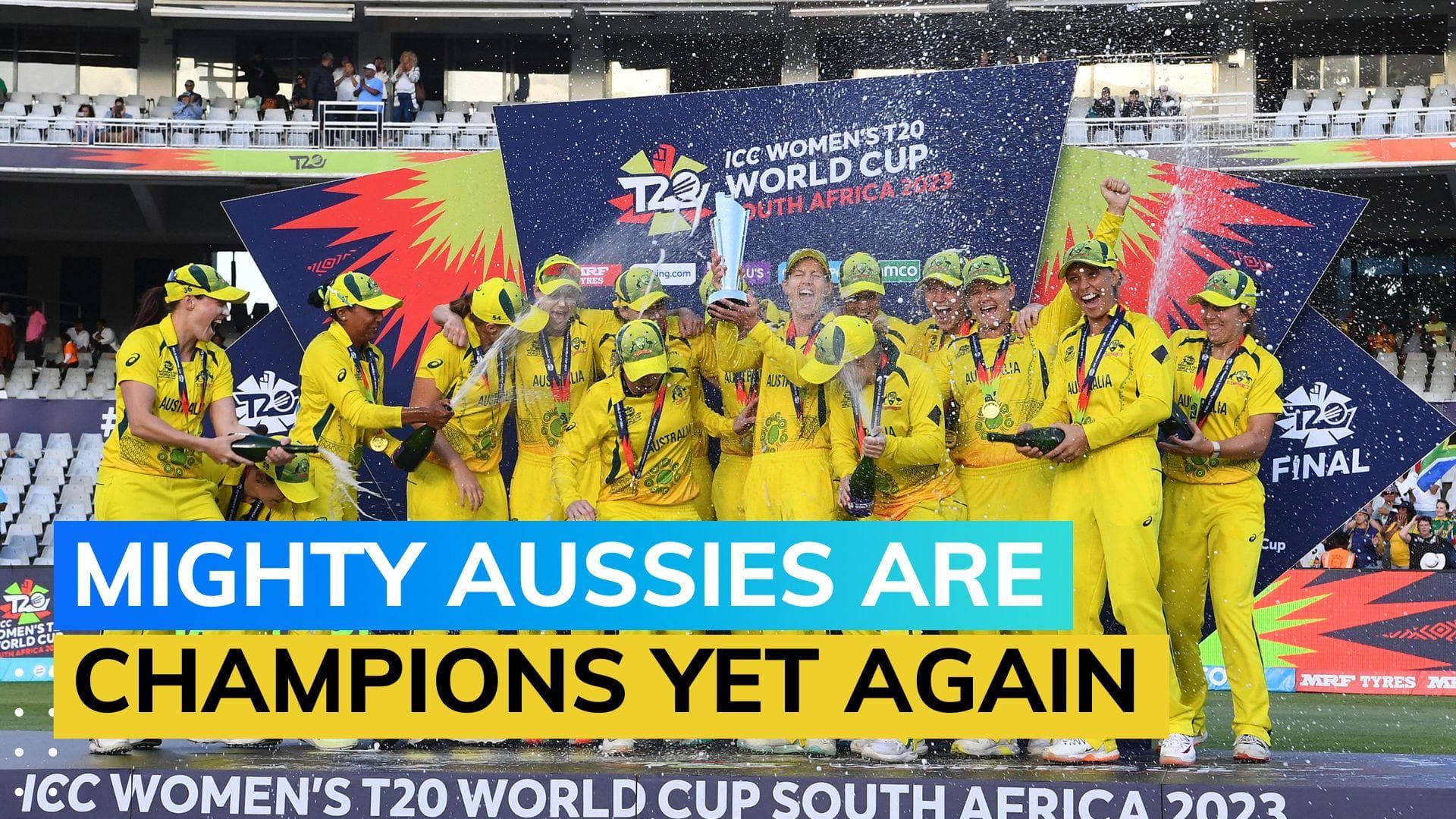 Women's T20 World Cup: Australia beat South Africa to win record-extending 6th title