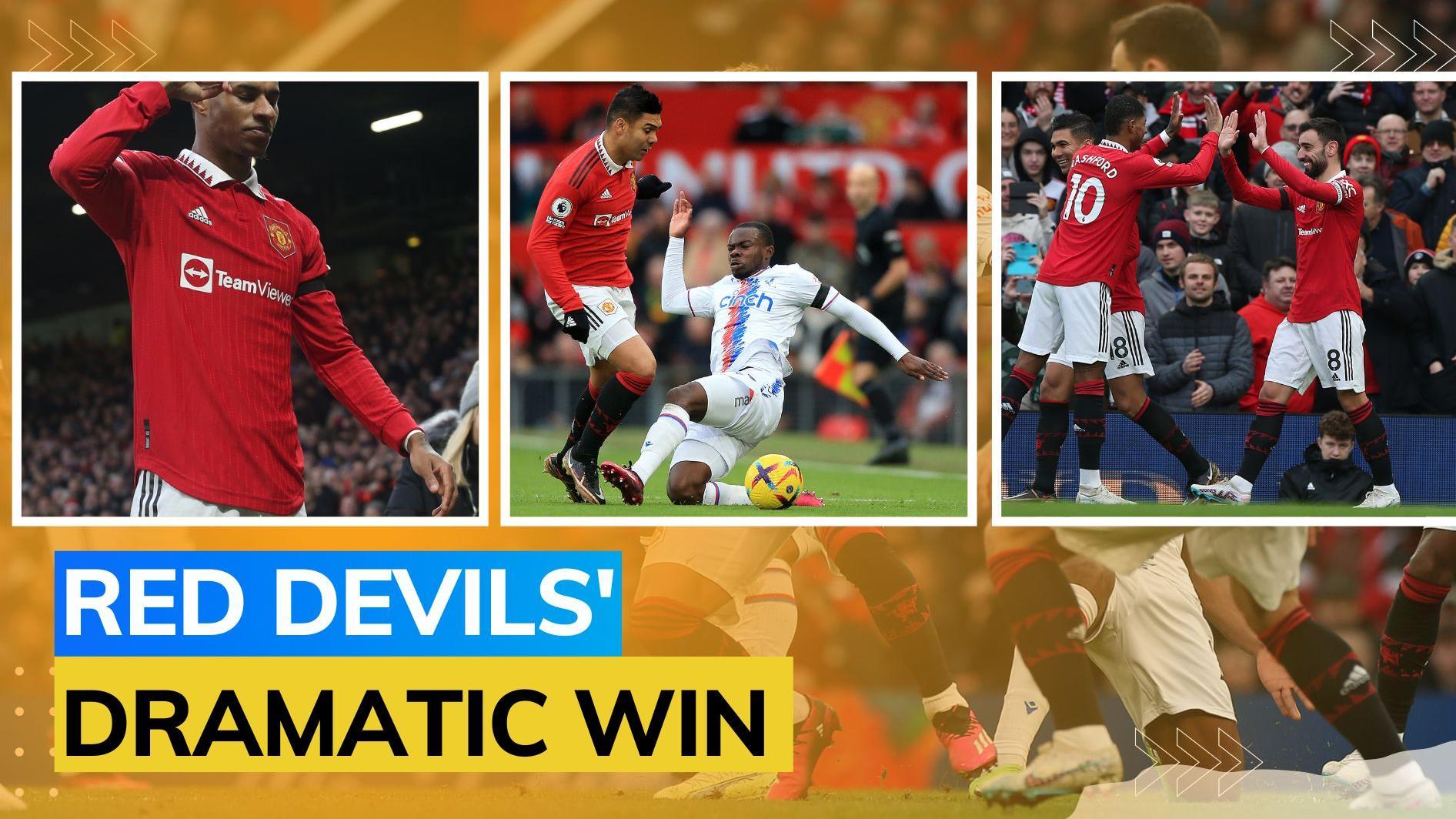 Manchester United register win vs Crystal Palace despite Casemiro's late red card 