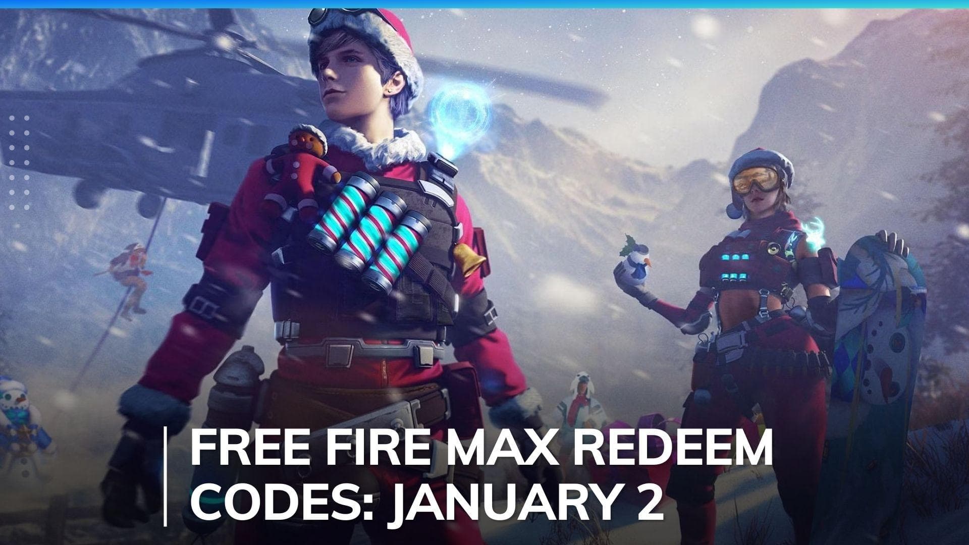 Garena Free Fire MAX Redeem Codes Today, January 2, 2024: Elevate your game