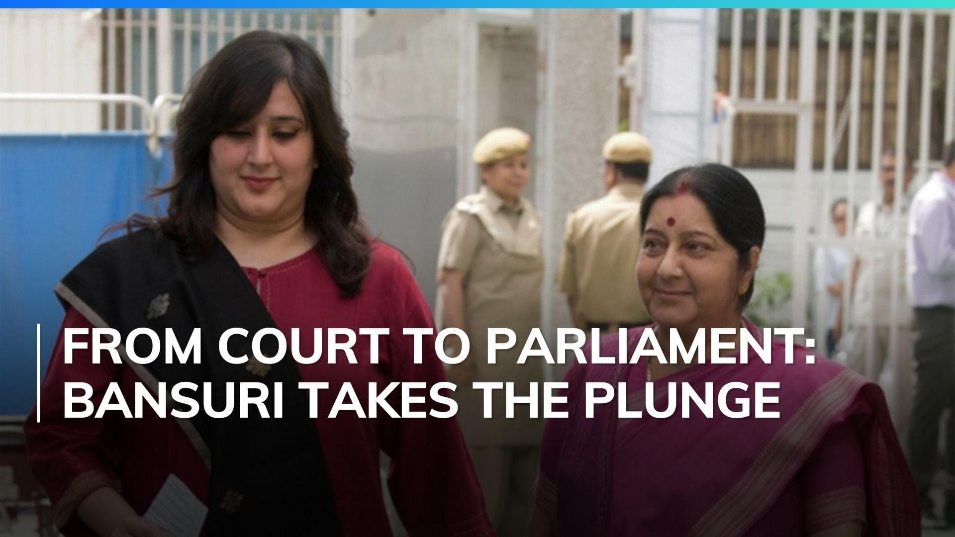 Sushma Swaraj's daughter Bansuri makes her poll debut 