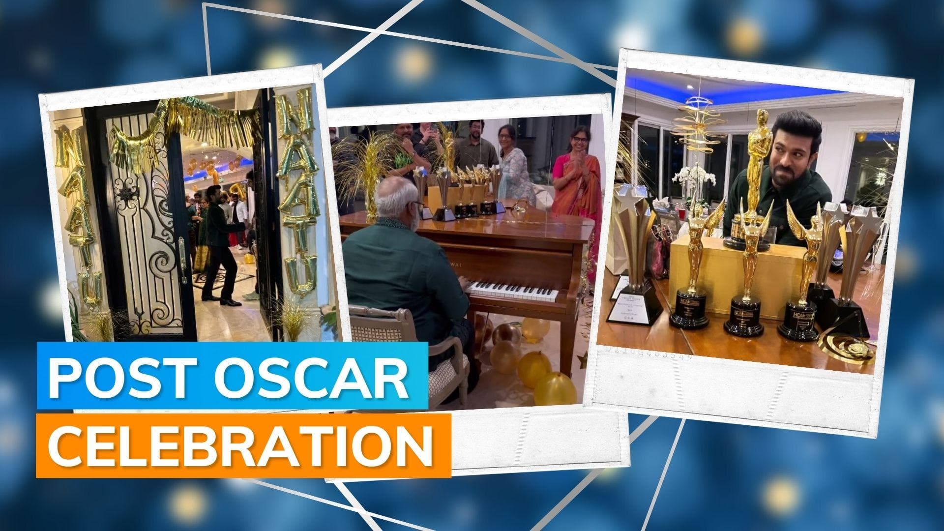 MM Keeravani plays piano at Oscars after party, Ram Charan and team cheer for him; Watch