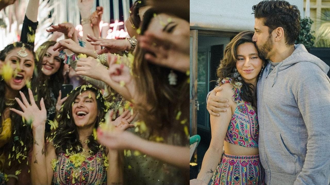 In Pics: Shibani Dandekar's 'boho mehendi' with friends and family