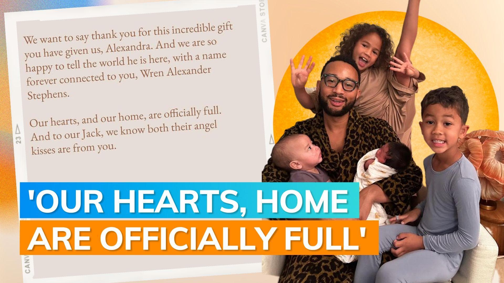 John Legend-Chrissy Teigen welcome baby No. 4 via surrogacy: ‘Happy to tell the world he is here'