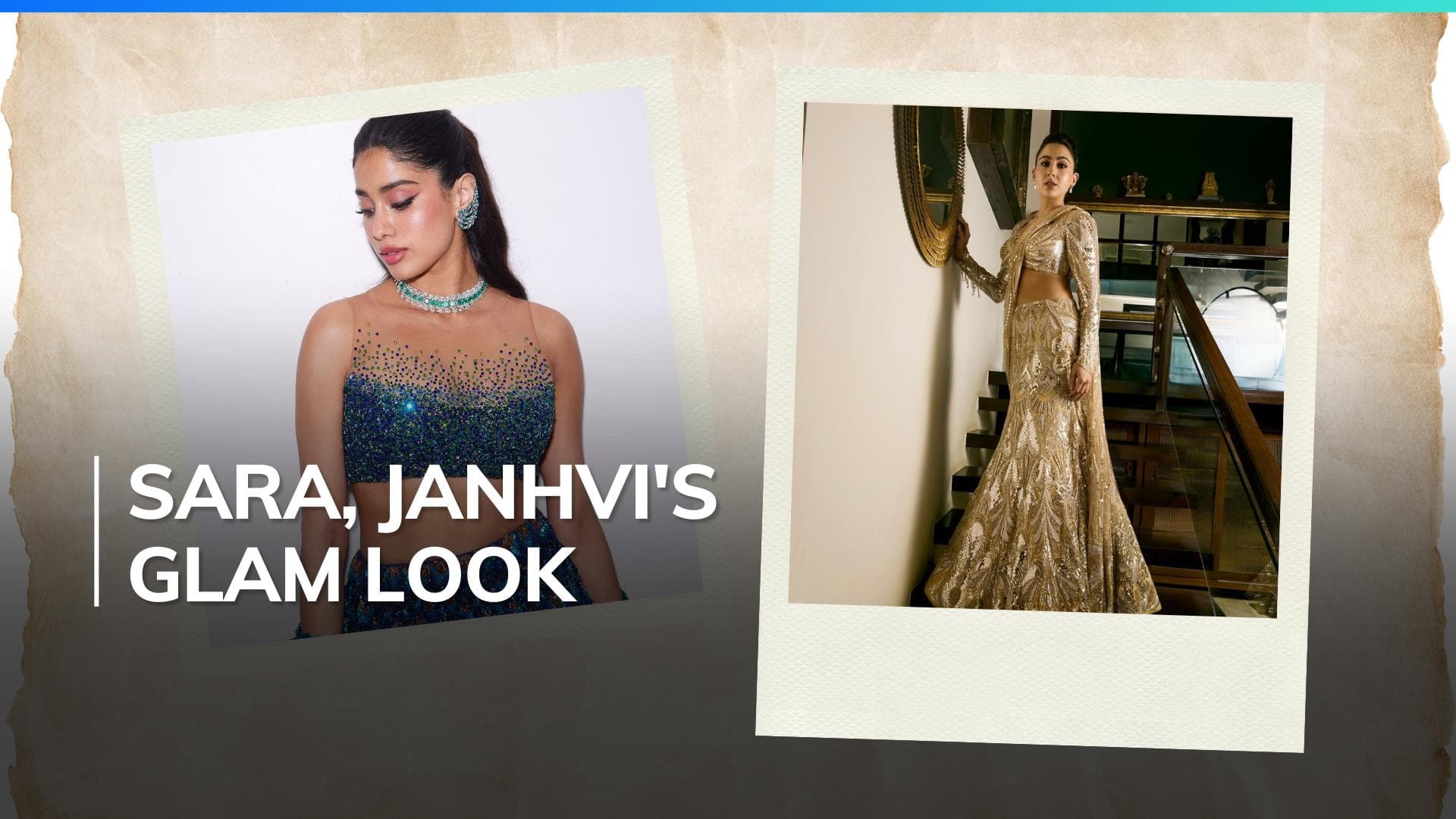 Anant-Radhika sangeet: Janhvi wears attire inspired by peacocks, Sara exudes oomph in golden lehenga