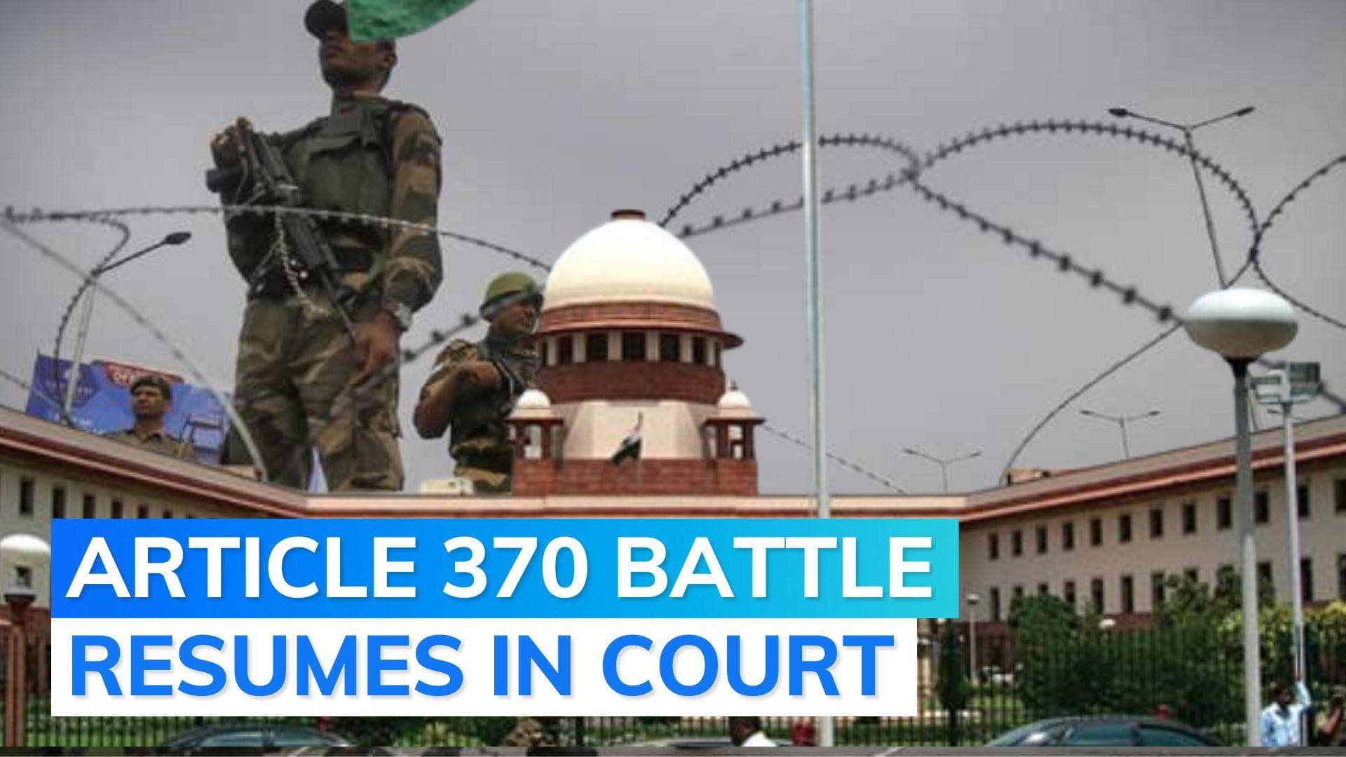 SC to begin hearing on Article 370 petitions from August 2
