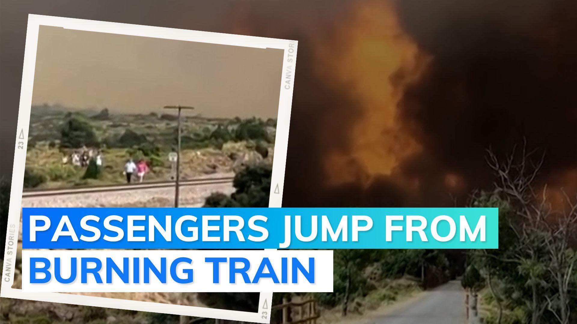 Video: Spanish train evacuated after running into wildfire, 20 wounded