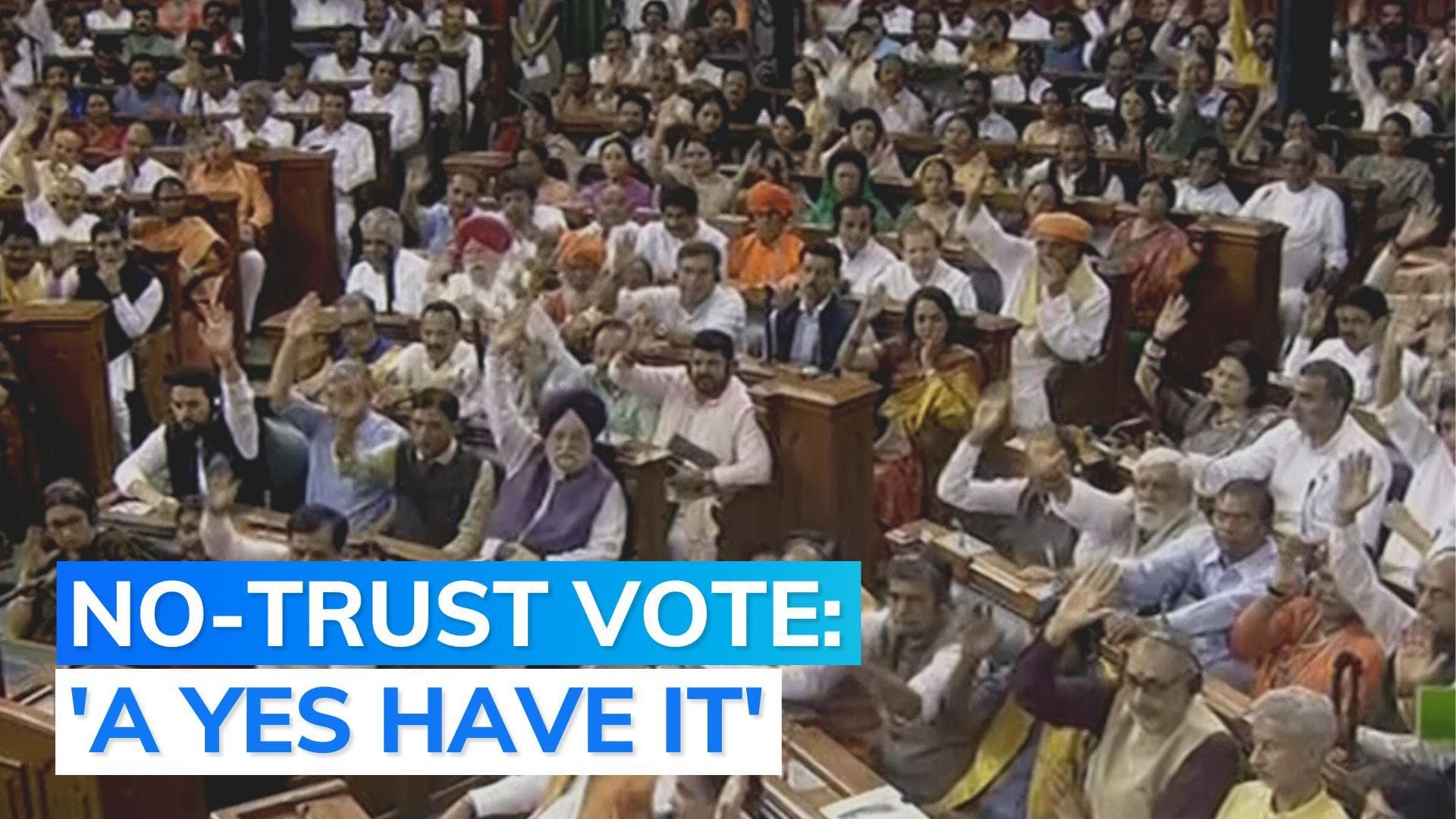 PM Modi-led BJP govt defeats no-confidence vote