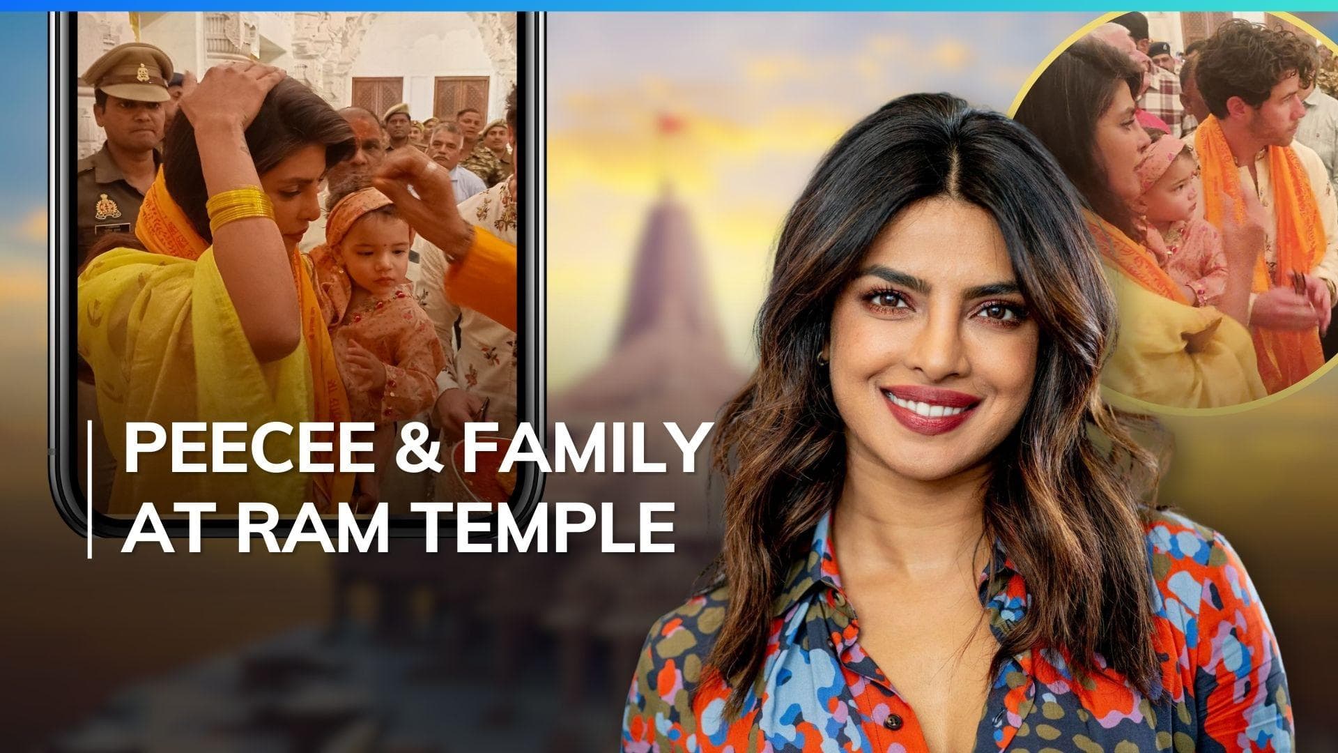 Watch: Priyanka Chopra reaches Ayodhya with Nick Jonas and daughter Malti Marie  