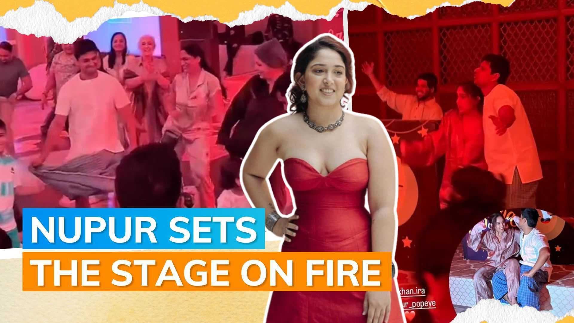 Ira Khan-Nupur Shikhare wedding: Groom grooves to ‘Lungi Dance’ with friends at pajama party night 