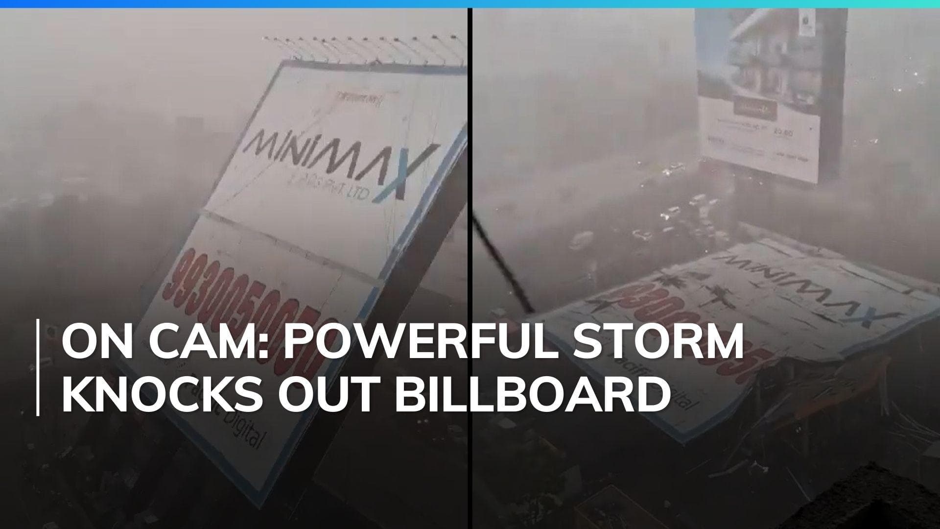 Watch: Massive billboard crashes during storm, several reportedly feared trapped | Mumbai rains
