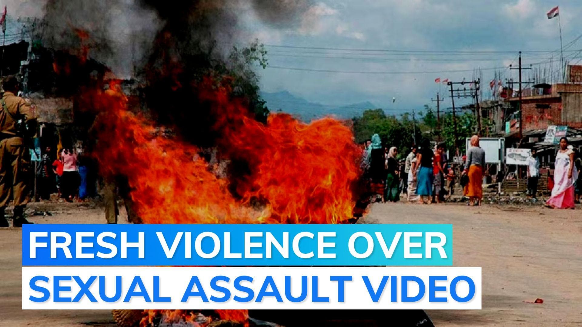 Manipur unrest: Police fire tear gas shells as women protest, burn tyres in Imphal