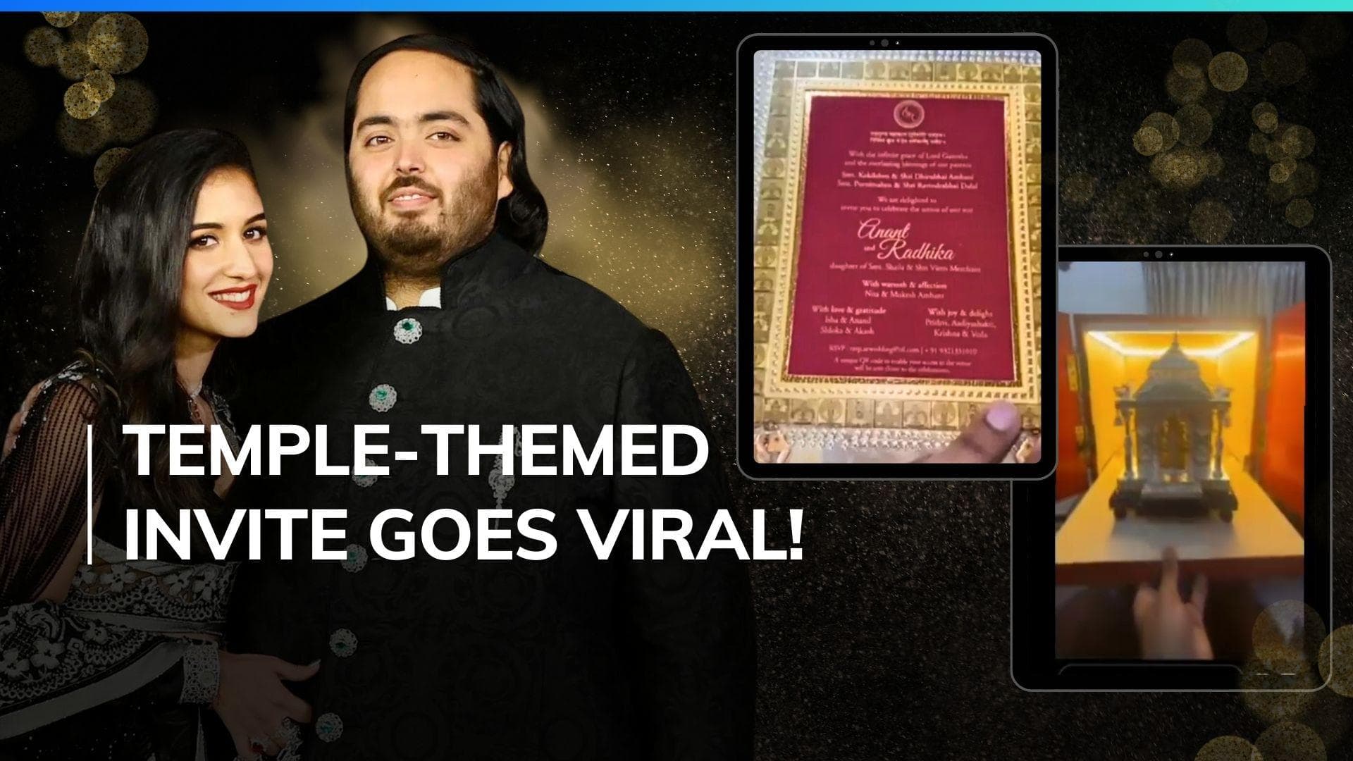 Anant Ambani-Radhika Merchant’s extravagant wedding invite includes silver temple, gold idols | Watch 
