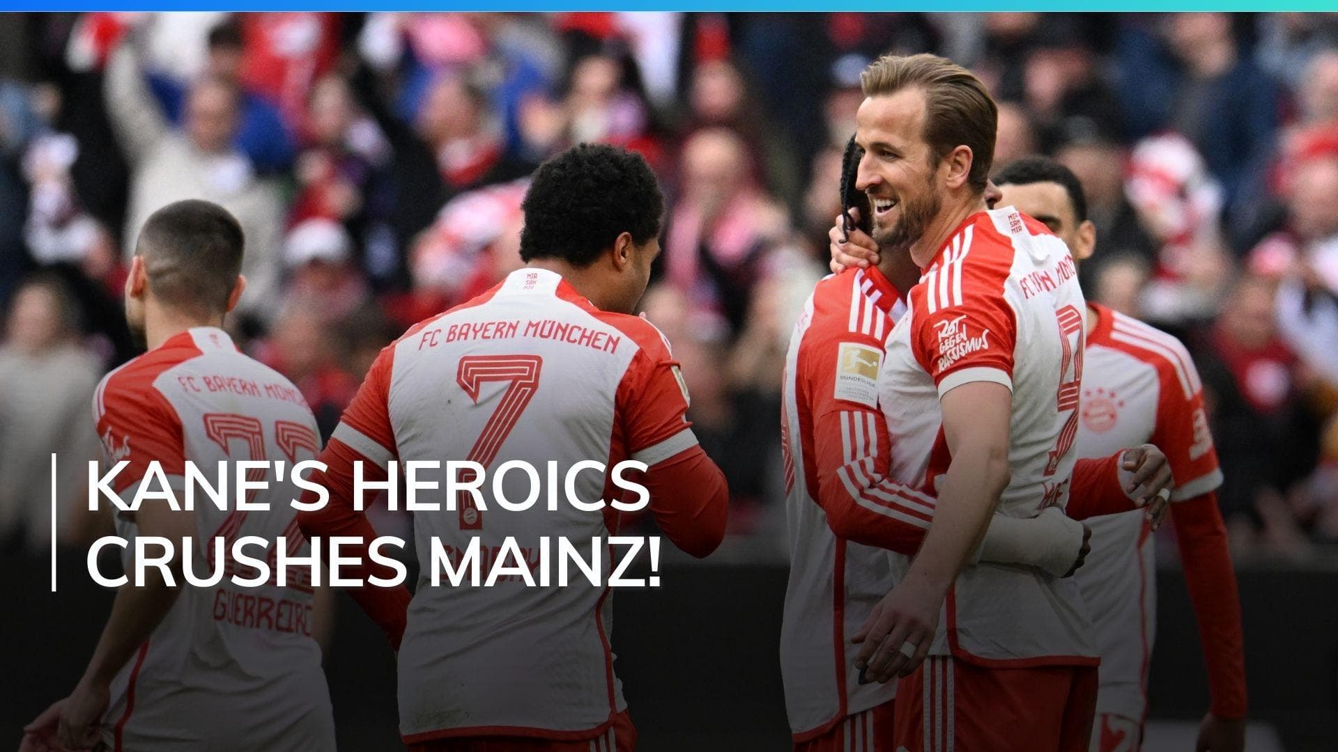 Watch highlights! Harry Kane scores record hat-trick as Bayern Munich routs Mainz 8-1 in Bundesliga