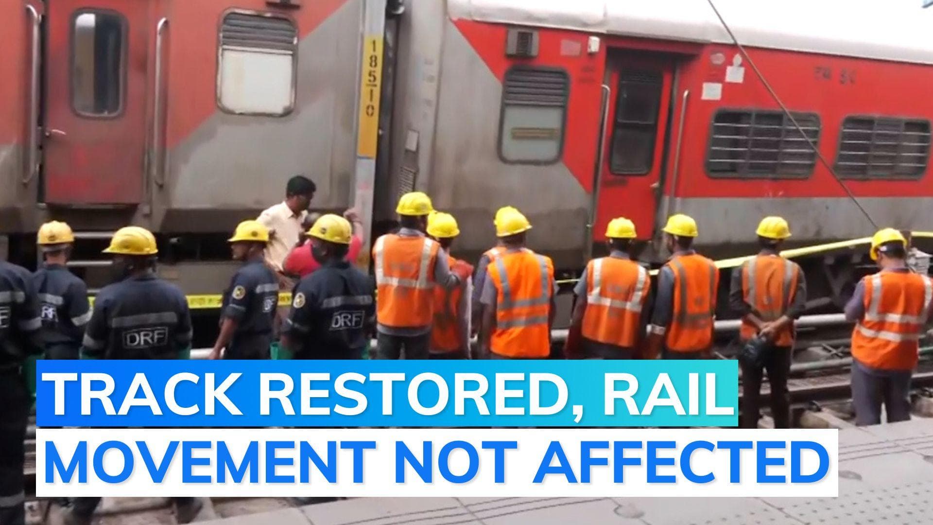 Train derails after hitting dead end at Hyderabad station, 6 injured