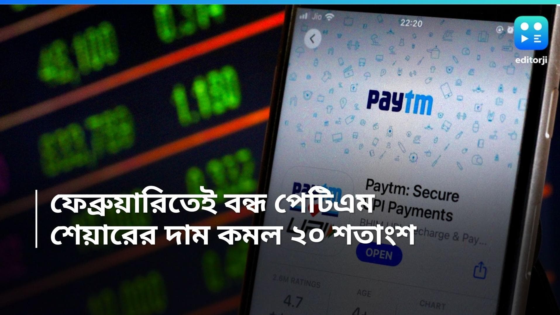 Paytm Share: আরবিআইয়ের নির্দেশে বন্ধ পেটিএম, একদিনে শেয়ারের দাম কমল ২০ শতাংশ