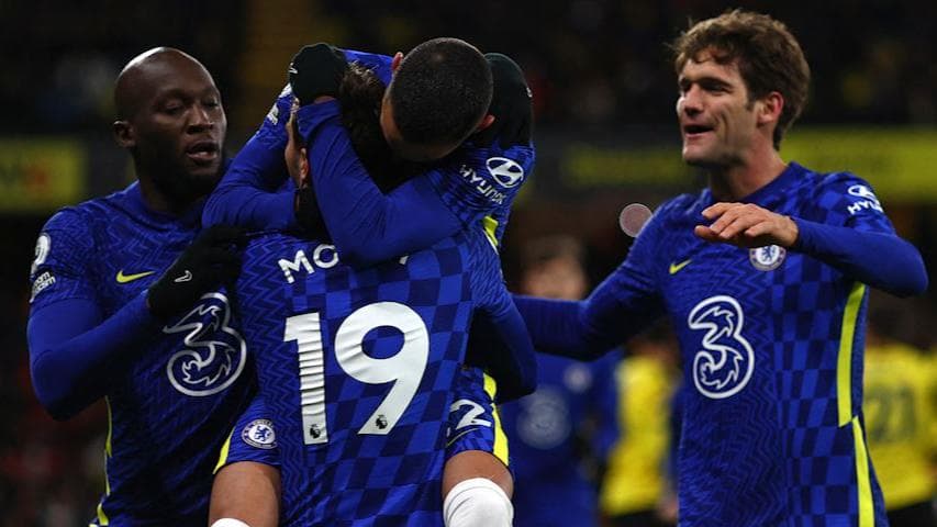 Chelsea remains top of the Premier League with 2-1 win at Watford