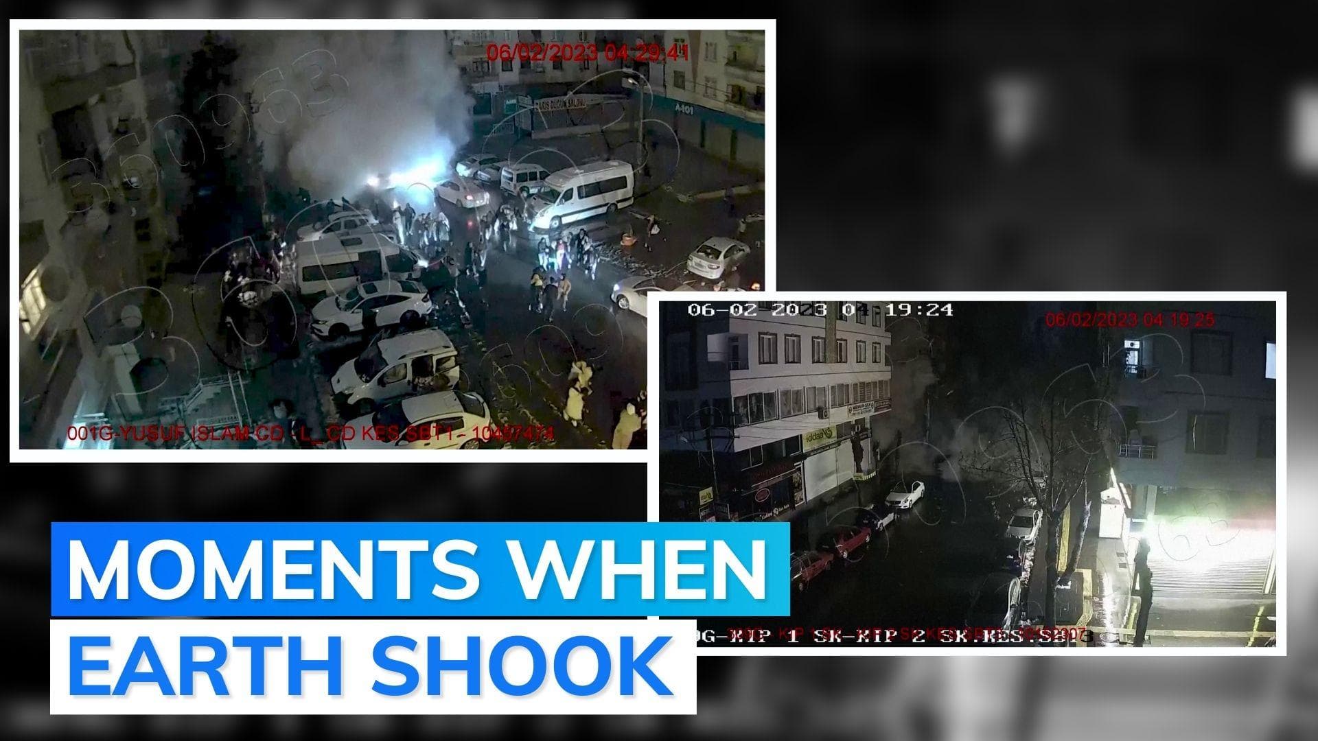 On camera: CCTV footage shows building crumbling when 7.8 magnitude quake hit Turkey city