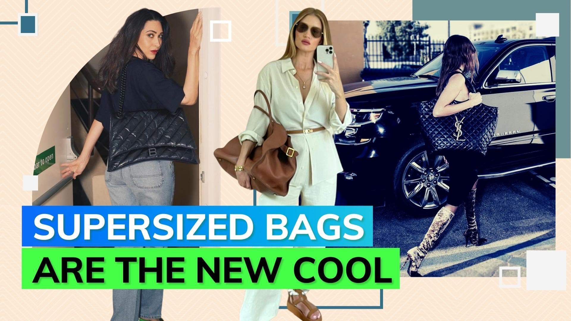 From Karisma Kapoor to Hailey Bieber, huge handbags are the new 'it' celeb accessory 