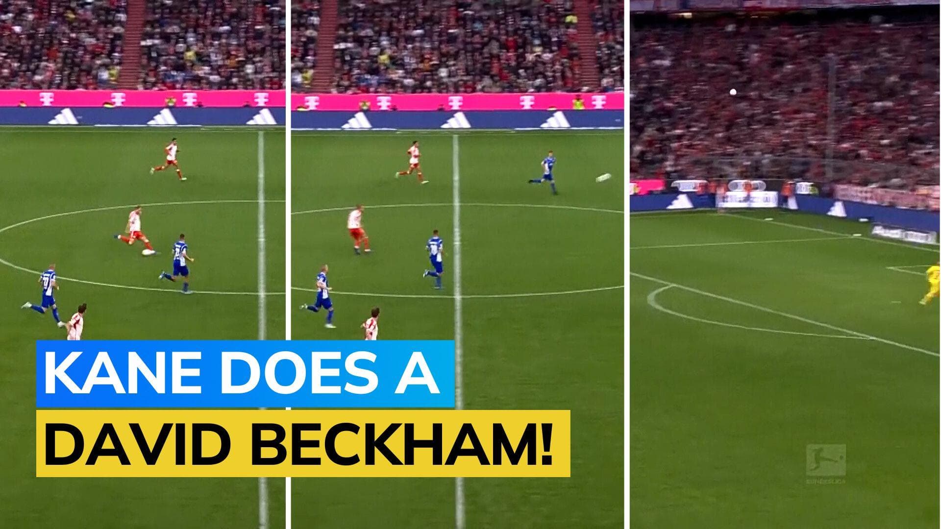 Watch! Harry Kane scores from his own half before completing a hat-trick for Bayern Munich | Bundesliga