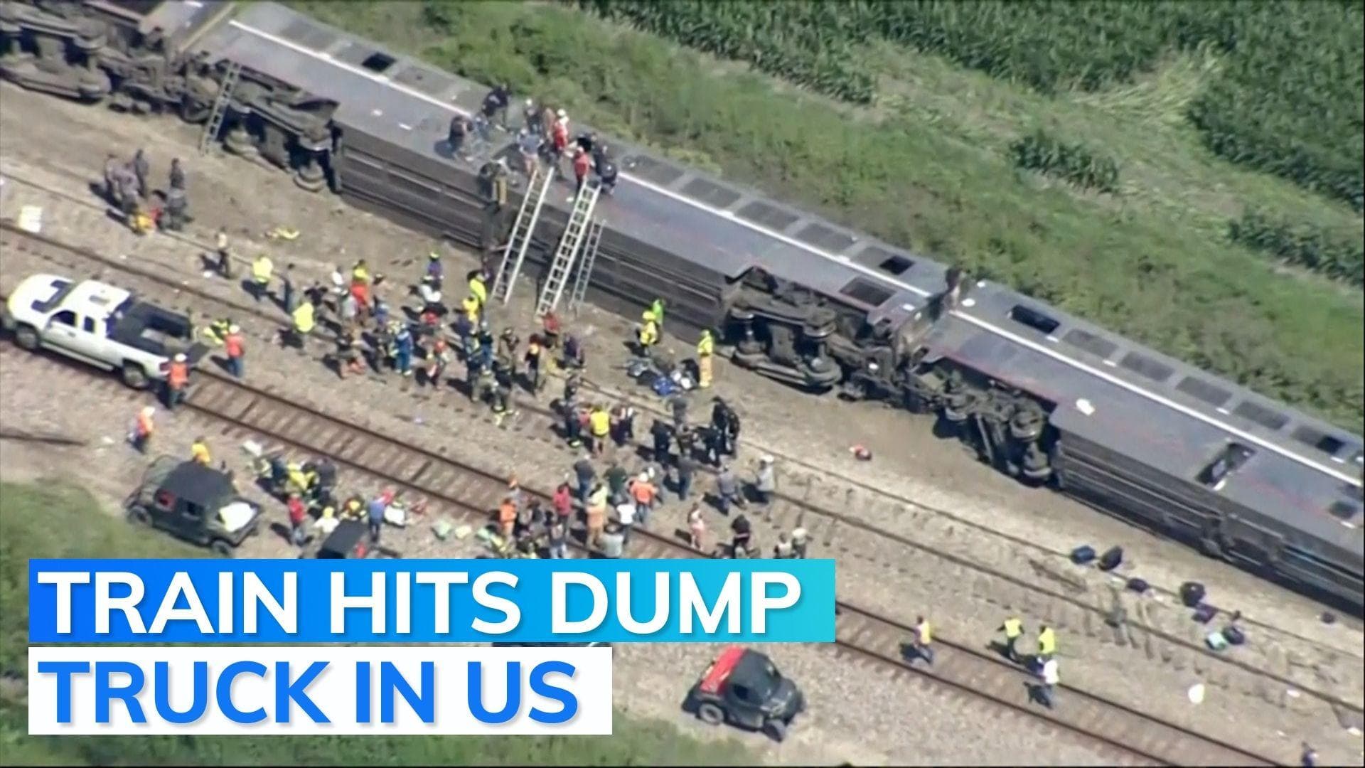 3 dead as US passenger train hits truck, derails in Missouri 