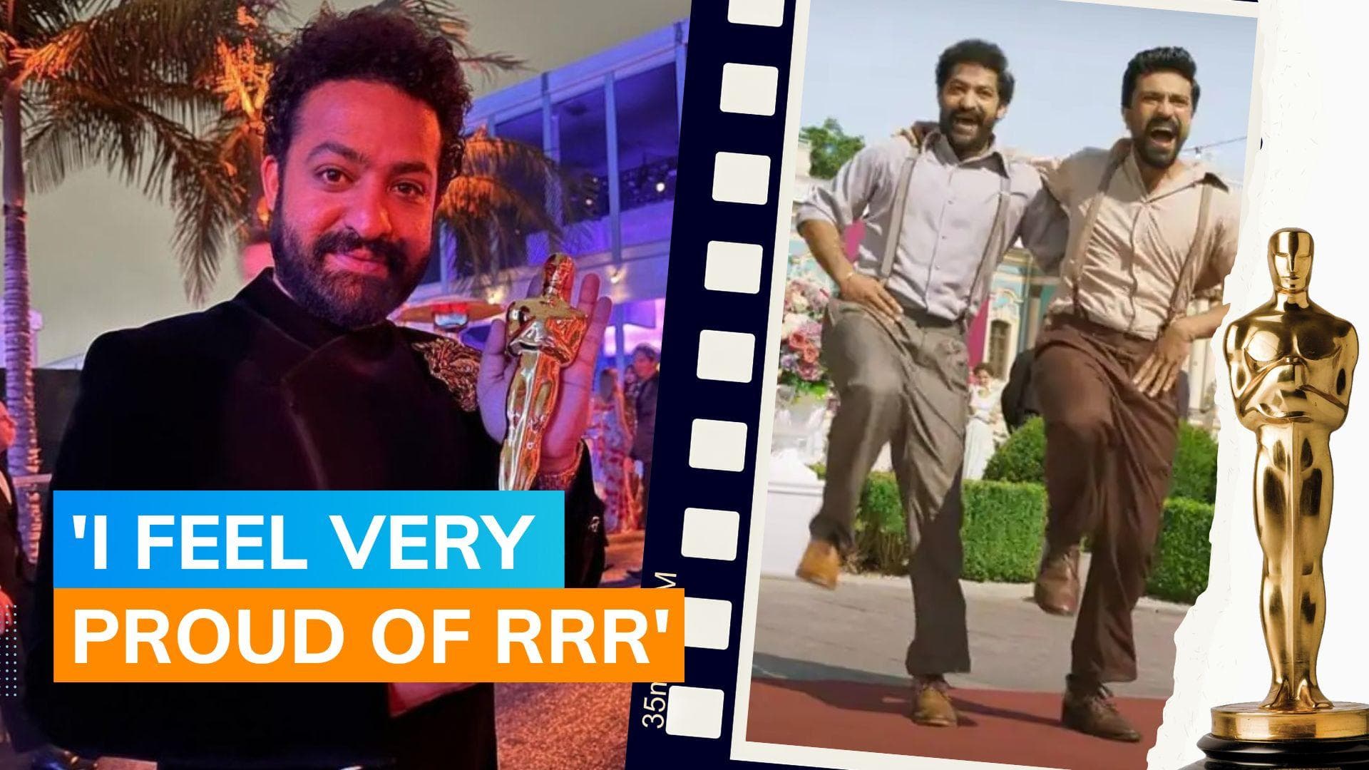 Jr NTR mobbed by fans as he arrives in Hyderabad after Oscar win, says 'I feel proud’