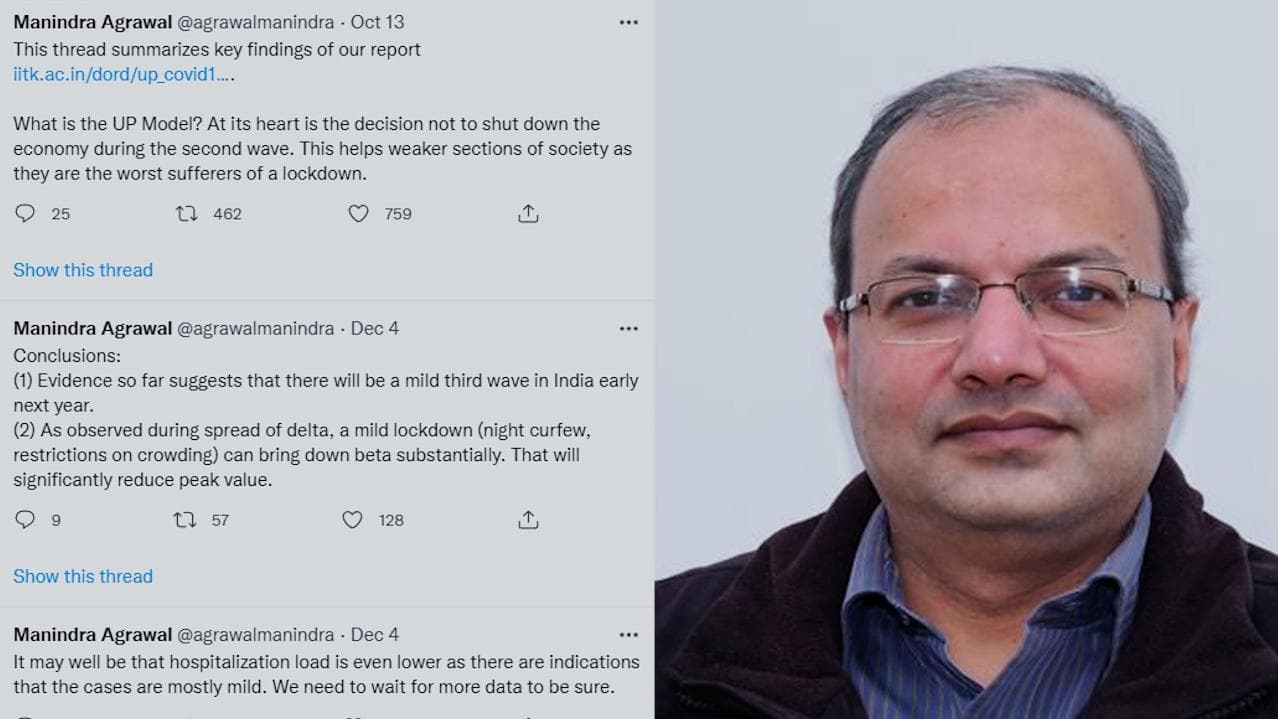  Mild Covid-19 third wave likely to peak in India between Jan, Feb : IIT Kanpur professor