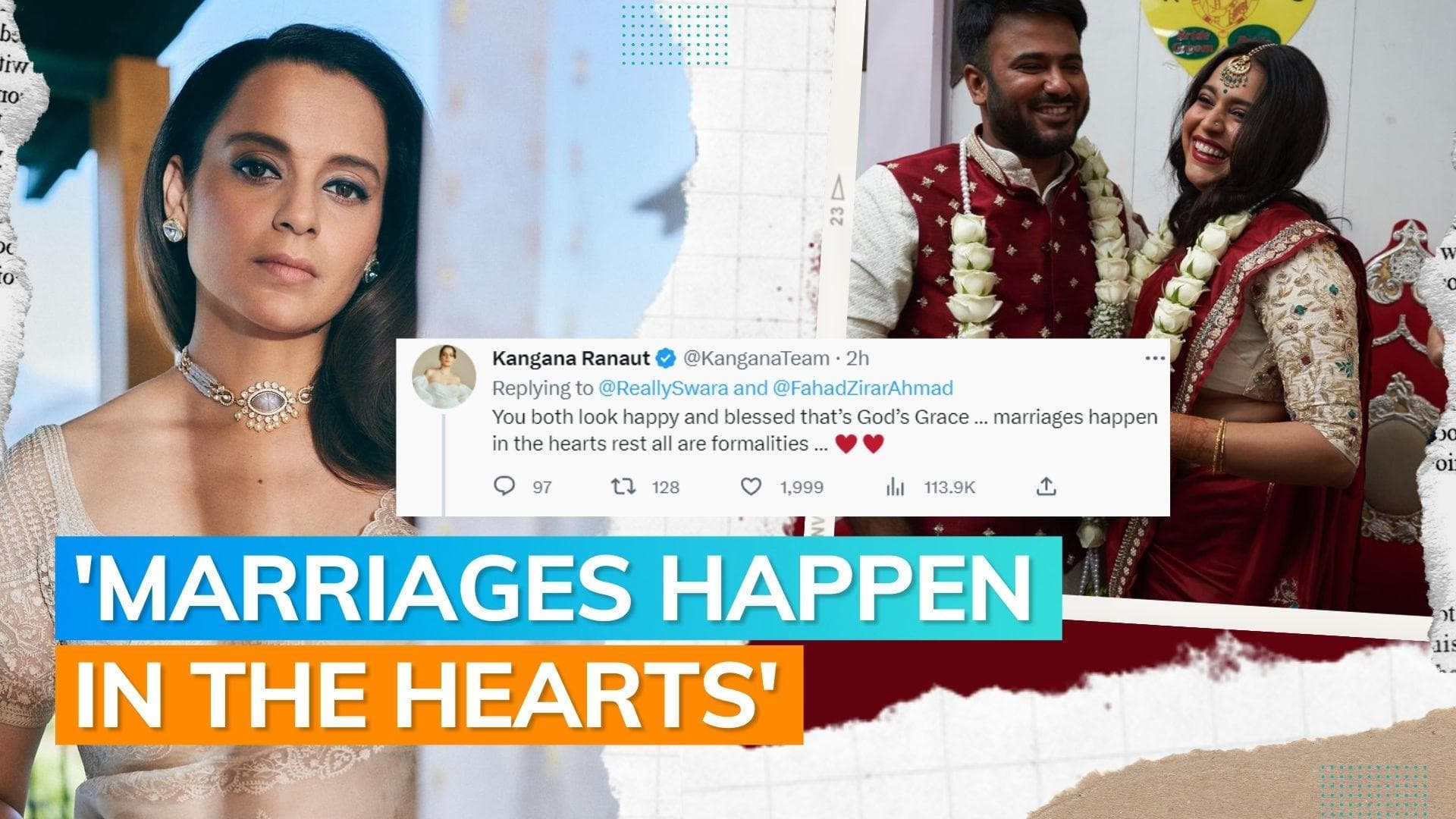 Kangana Ranaut wishes Swara Bhasker on her engagement, fans call it her first ‘positive’ tweet