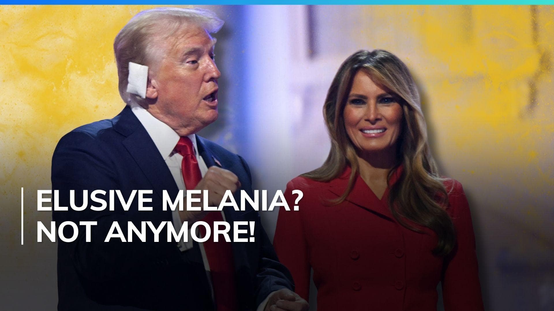 Watch: Melania's first public reunion with Donald Trump at RNC event