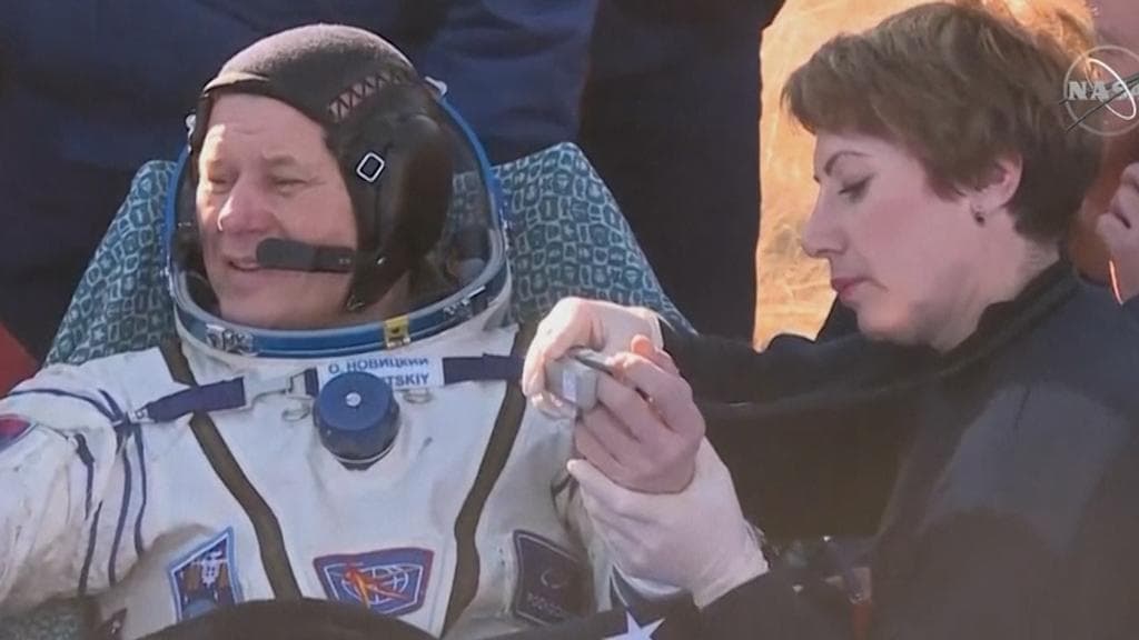 First film shot in the space: Russian filmmakers land after shoot aboard space station