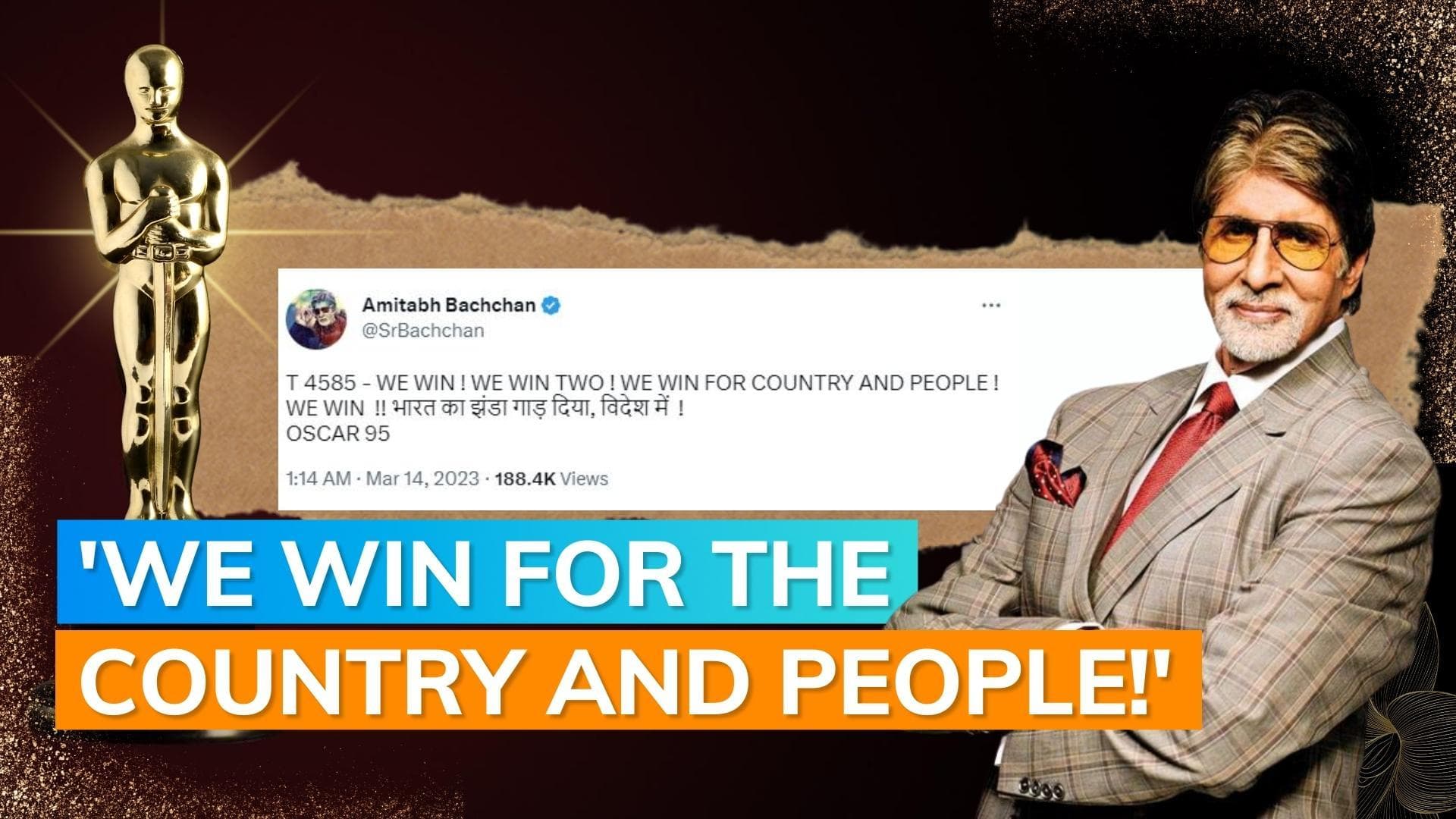 Oscars 2023: Amitabh Bachchan celebrates India's double win