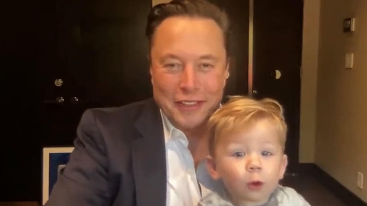 Watch: Elon Musk had a Dad moment as his son X joined him on a video call