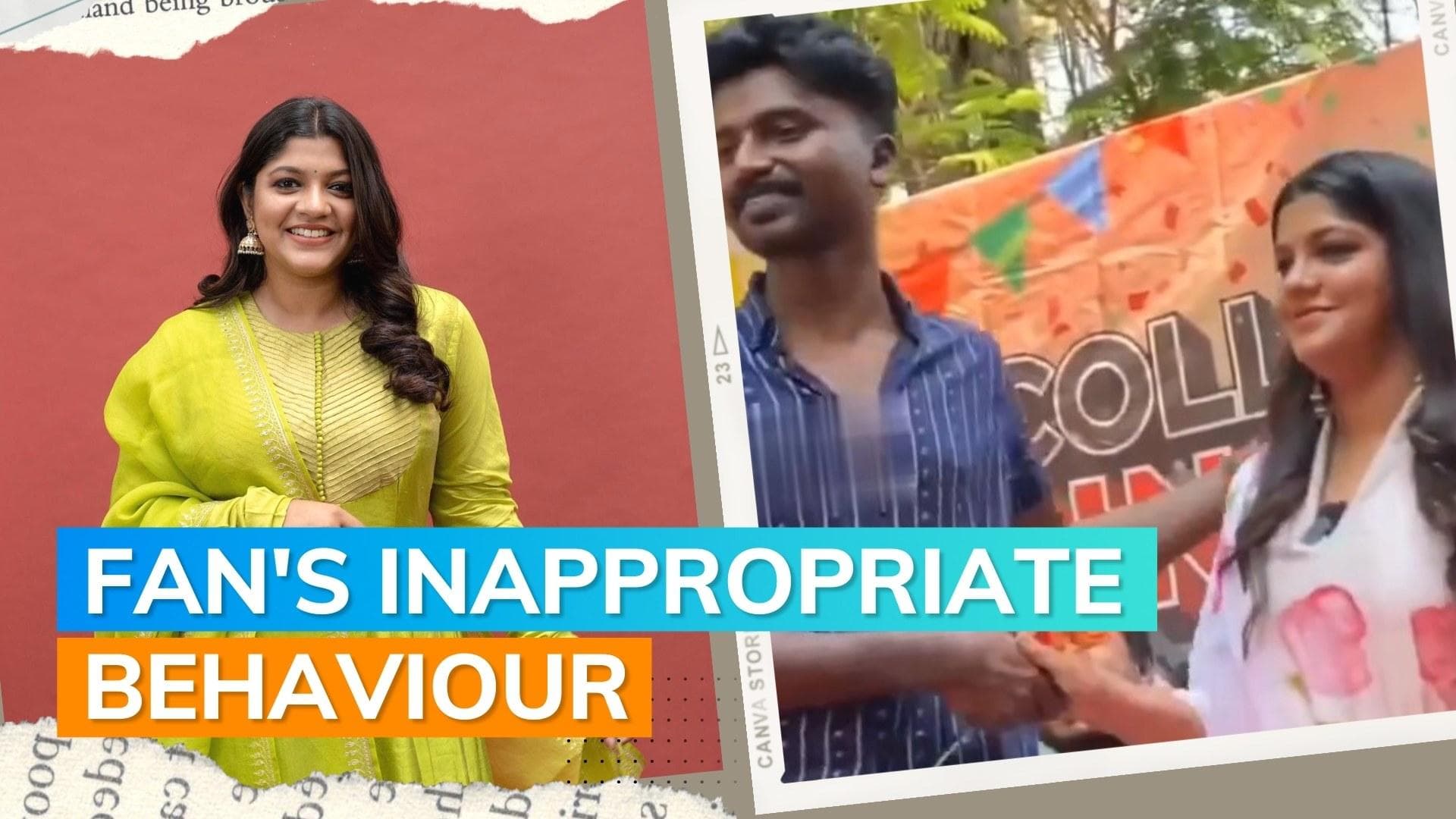 Aparna Balamurali gets uncomfortable as fan touches her, angry fans react 
