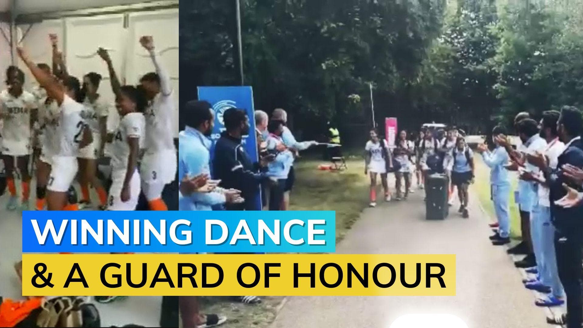 Watch! Indian women's hockey team's crazy dancing celebrations after winning bronze