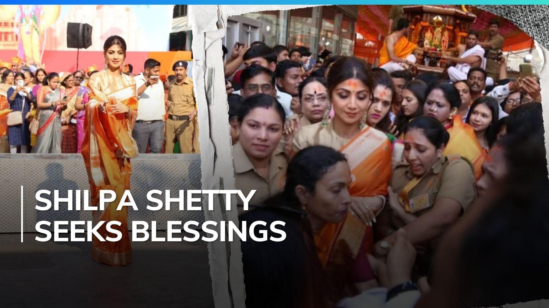 Shilpa Shetty chants 'Jai Shree Ram' as she visits Siddhivinayak Mandir; waves saffron flag | Watch