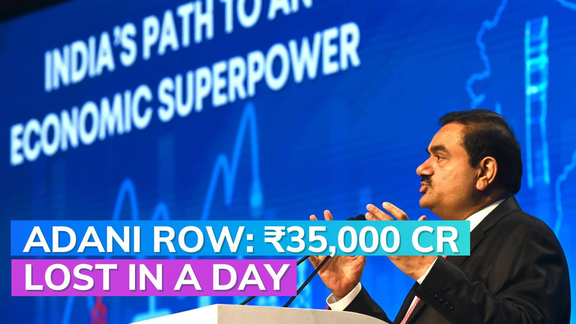 Allegations shake Adani stocks: Market cap takes a ₹35,000 cr hit