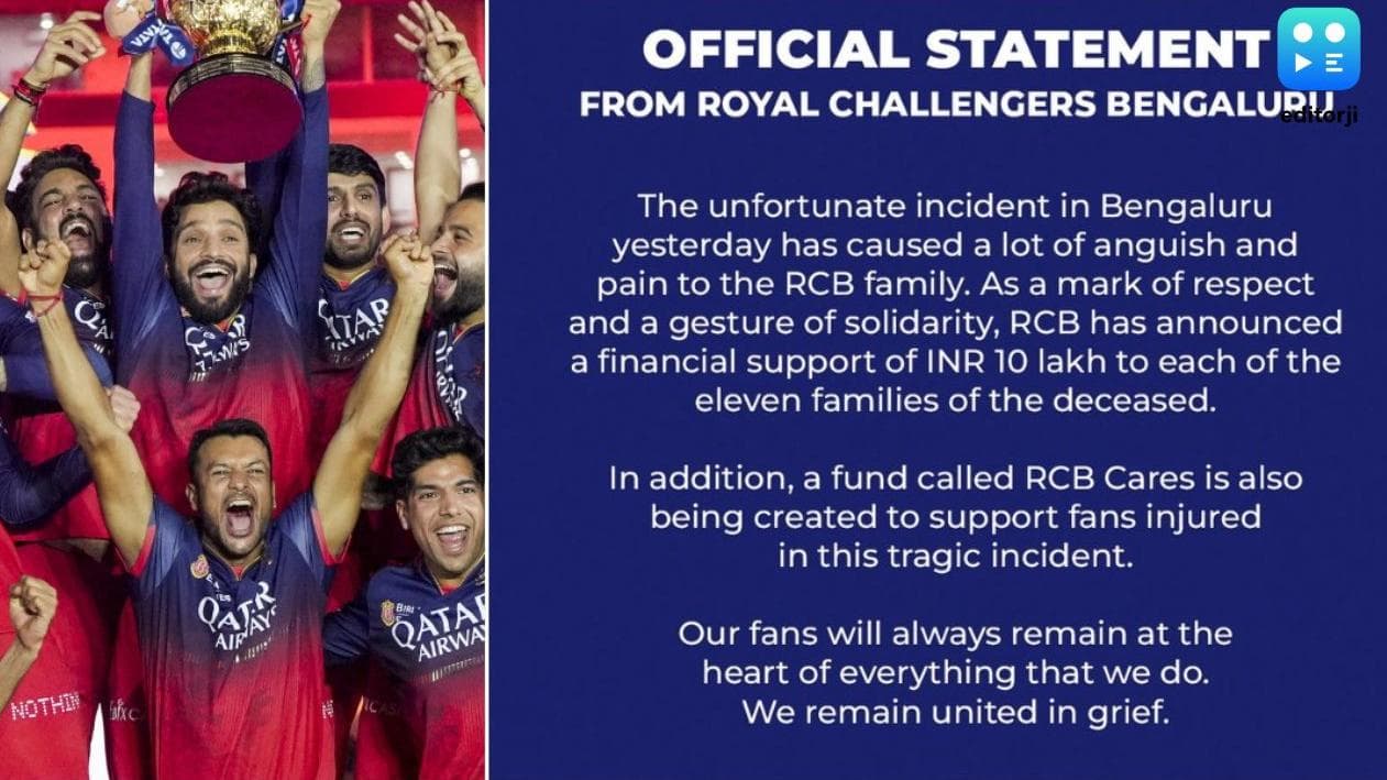 Bengaluru Stampede: RCB Announces ₹10 Lakh Financial Aid for Families of the Deceased