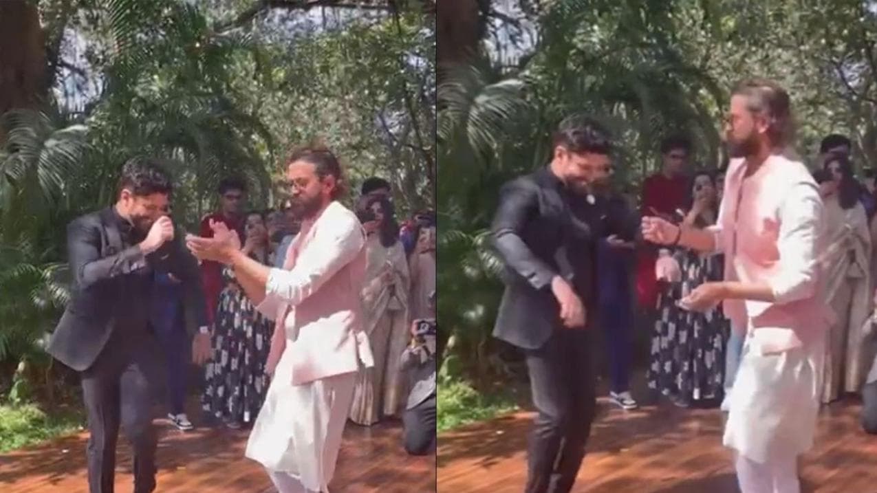 Farhan Akhtar and Hrithik Roshan recreate ZNMD's 'Senorita' at Farhan's wedding with Shibani