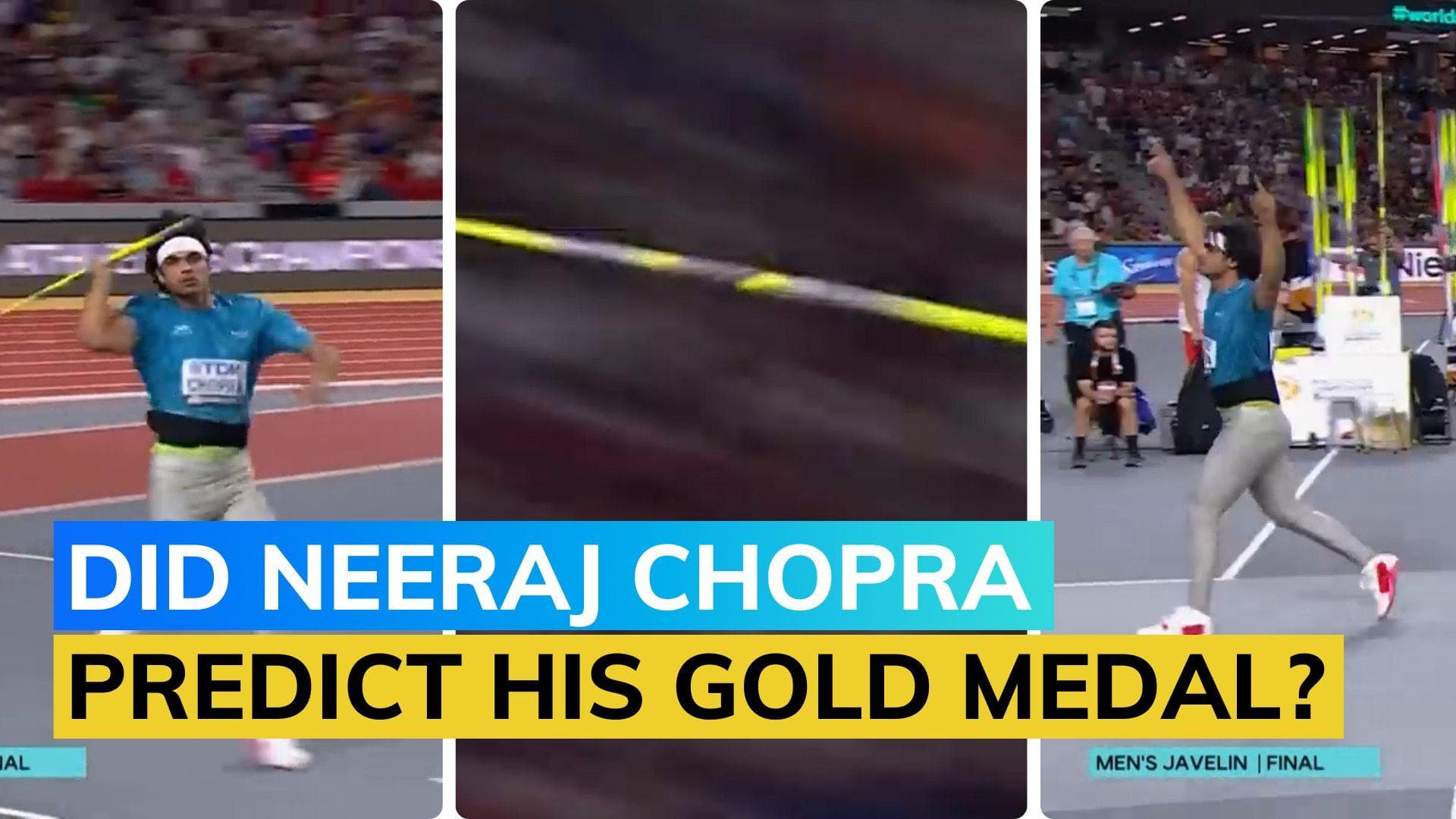 Watch: Neeraj Chopra started celebrating even before javelin hit the ground | World Championship Gold