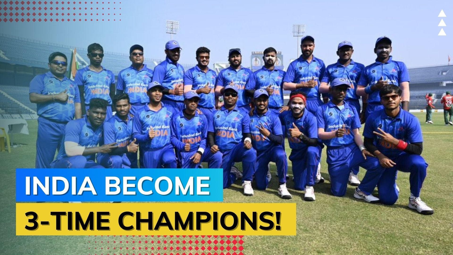 India beat Bangladesh by 120 runs to win Blind Cricket World Cup