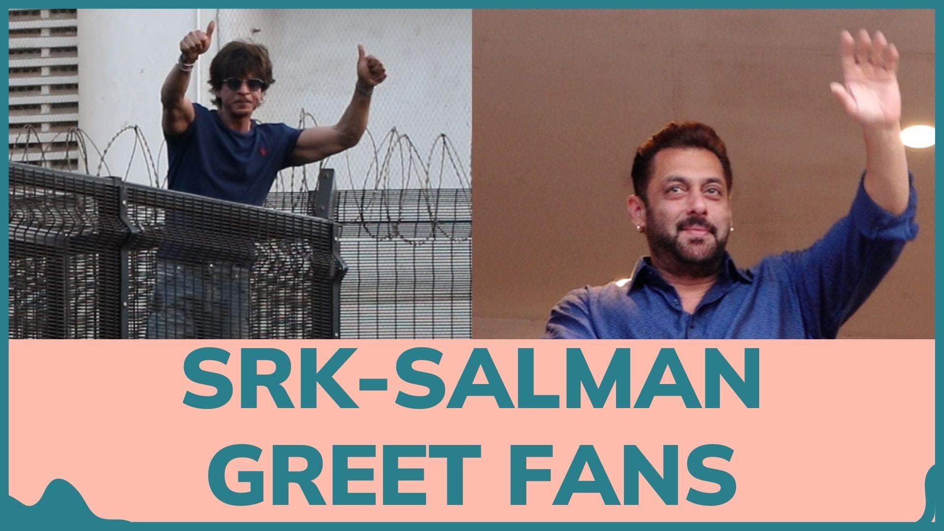 Eid-ul-Fitr: Salman Khan and Shah Rukh Khan greet their fans who had gathered outside their residences