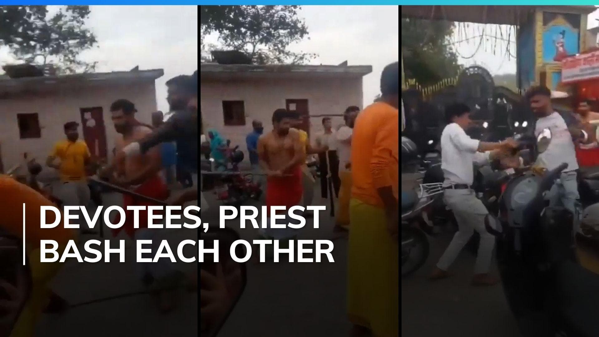In video, clash erupts between priest & devotees in Haridwar